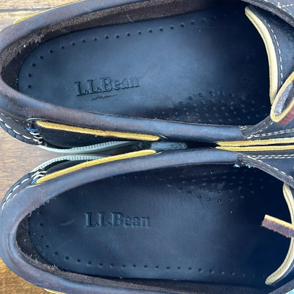 L.L. Bean Men's Brown Boat Shoes Leather Sail Dock Size 10 Outdoor Lake Water - Picture 13 of 15